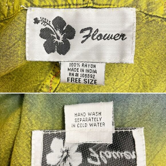 Flower Tie Dye Crop Top Wrap Skirt Set Free Size Boho Festival India Blue Green - Picture 9 of 10